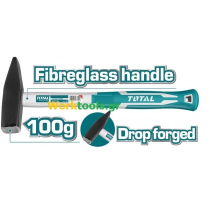Σφυρί με μαλακή λαβή Fibreglass 100 γραμμάρια TOTAL THT711006