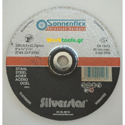 Δίσκος Λειάνσεως Μετάλλων 230Χ6Χ22,23 Sonnenflex Silverstar