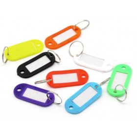 Μπρελόκ κλειδιών με ετικέτα σε 5 διαφορετικά χρώματα